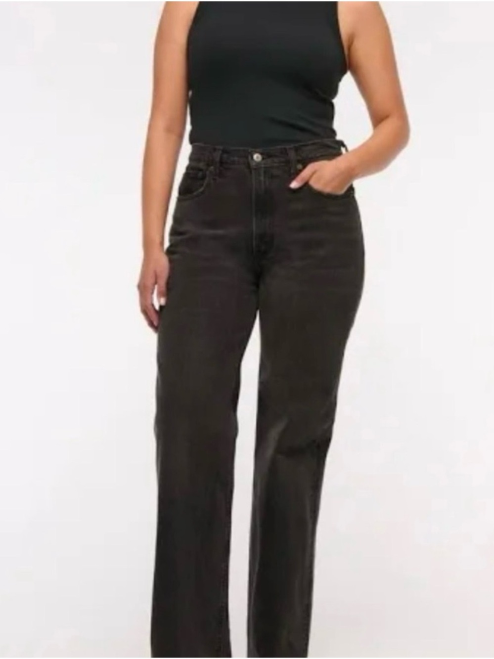 Abercrombie & Fitch Curve Love High Rise 90’s Relaxed Jeans size 33/ 16 R